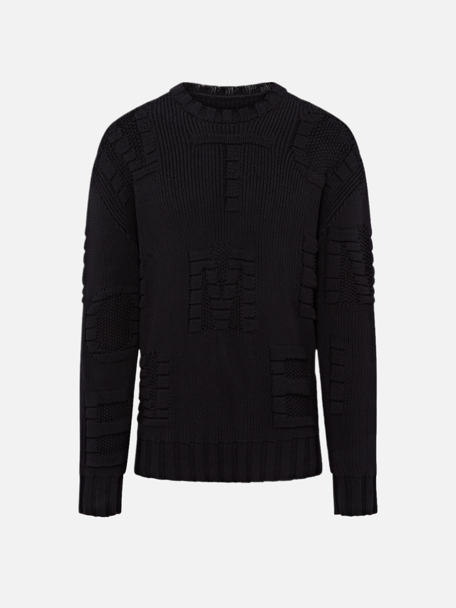 Midnight Black Oversized Knit Sweater – NOTIME