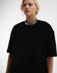 Camiseta extragrande negra Caviar