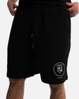 Caviar Black Embroidered Shorts